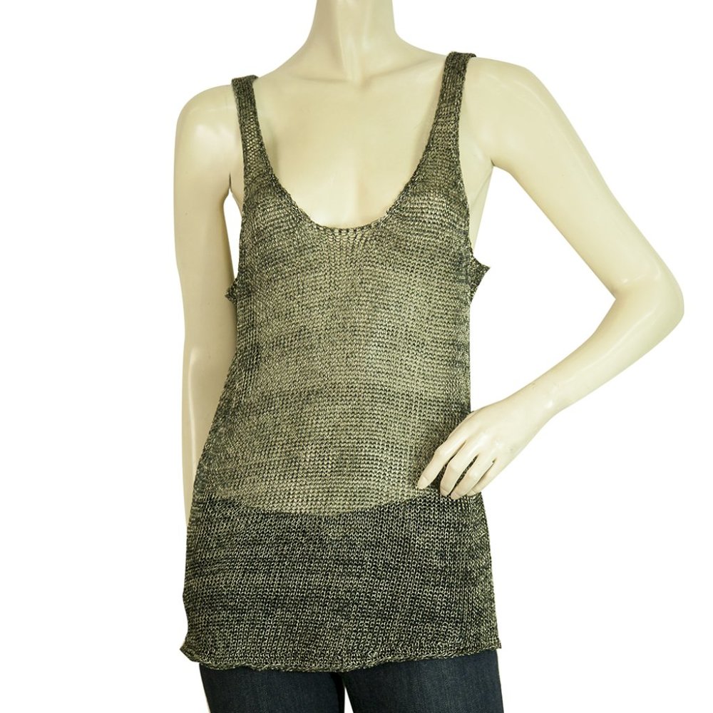 Zadig & Voltaire Metallic Gold Tank Top - Small